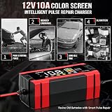 Husgw 10A 12V Smart Battery Charger Maintainer with Temperature Compensation view 8
