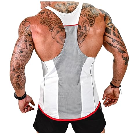Herren Athletic lässig Tank top,T-Shirt Unterhemden, Ärmellos Weste, Muskelshirt,Fitness Shirt(Weitere Farben)