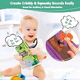 beiens Baby Books Touch and Feel Crinkle Cloth Book for Babies view 4