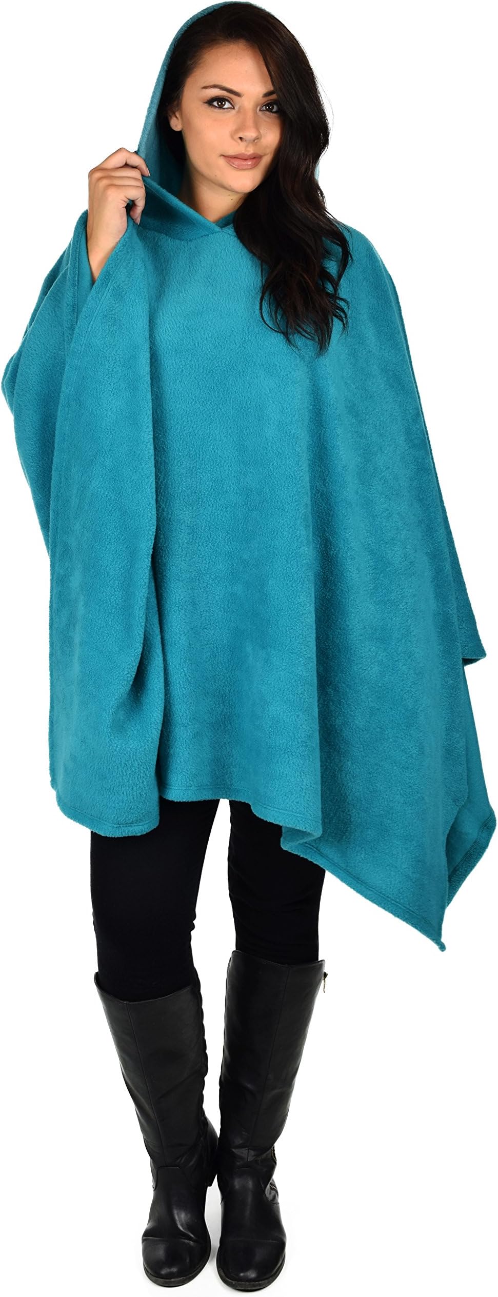 Dare2BStylish Women Poncho Style Hoodie Sweater Fleece Cover Up for Cold Weather