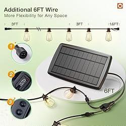 addlon 102(96+6) FT Solar String Lights