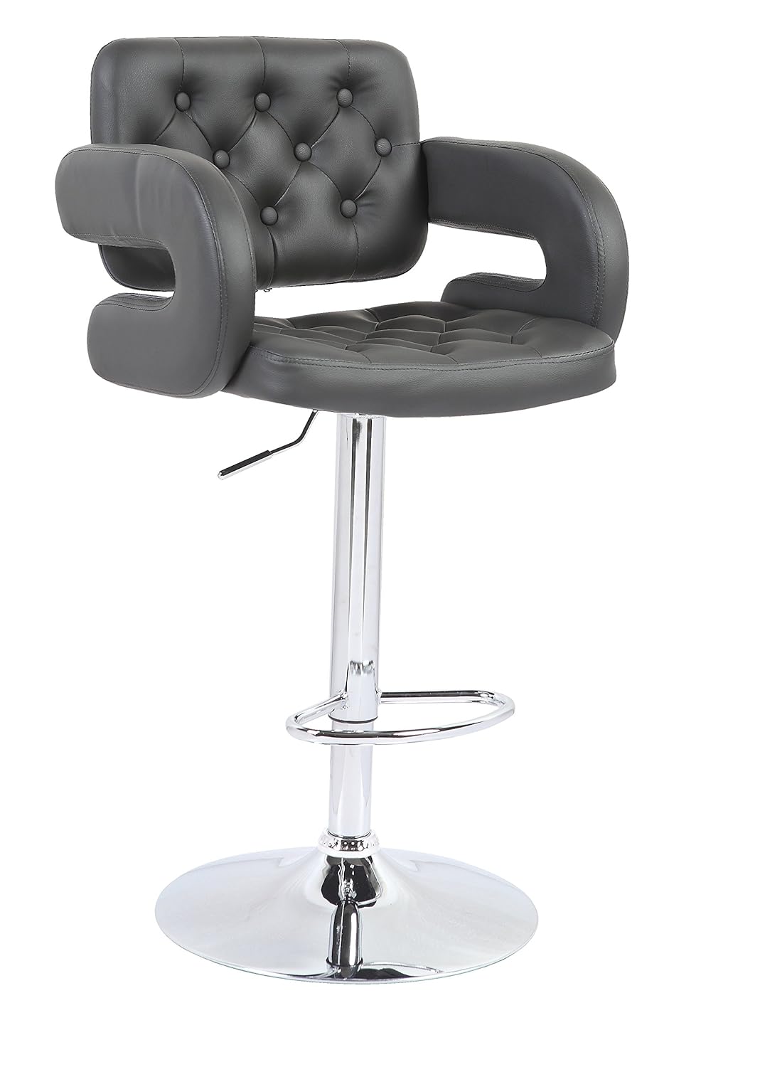 HNNHOME Mercury PU Swivel Faux Leather Breakfast Kitchen Bar Stools Pub