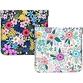 2Pcs PU Leather Small Squeeze Coin Purse Pouch Mini coin Bag Unique And Cute Wallet Cosmetic Bags Change Bag For Women Girls Men （Yellow and blue floral print