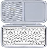 Lebakort Hard Case Compatible with Logitech Pebble Keys 2 K380s K380 Keyboard (Off White Case)