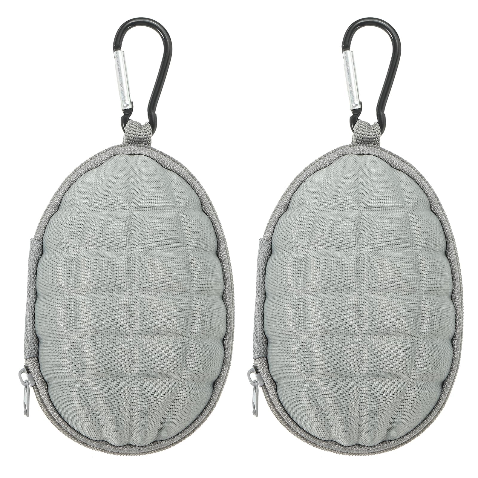 PATIKIL Billiard Accessories Storage Bag, 2pcs Chalk Case Bag Portable Clip-on Attaching Coin Purse Pool Billiard Accessory, Grey