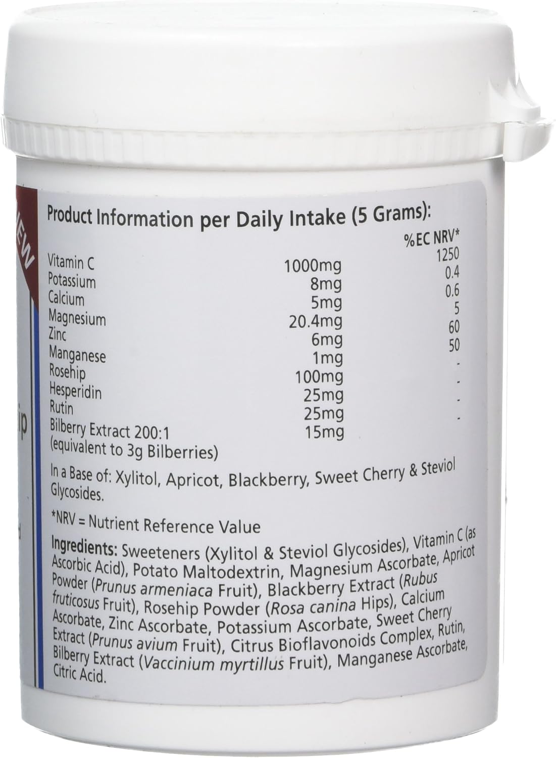 BioCare Vitamin C Rosehip Complex - with Vitamin C, Zinc, Manganese & Magnesium - Immune, Energy and Collagen Powder - 150g - Image 4