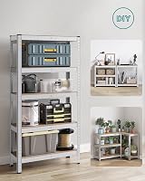 SONGMICS 5-Tier Shelving Unit Set of 2 Steel 650 kg Load 30x75x150 cm view 6