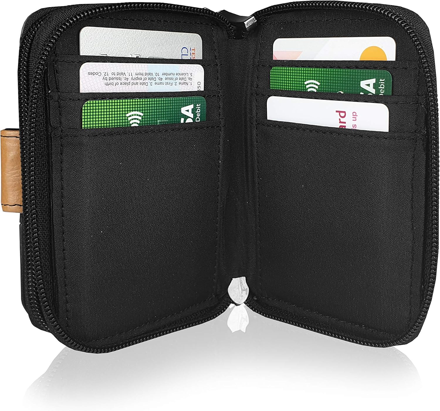 Quenchy London Women's Purse, Ladies Real Leather Designer Wallet, RFID and NFC Blocking with 2 Bank Note Sections - Image 5