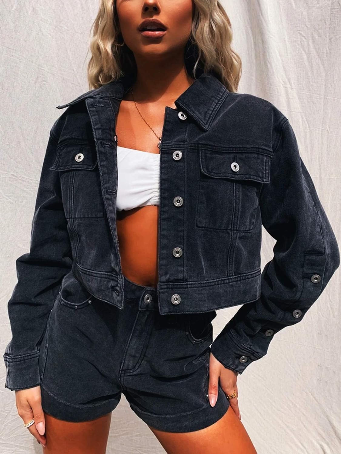 raw edge jean jacket