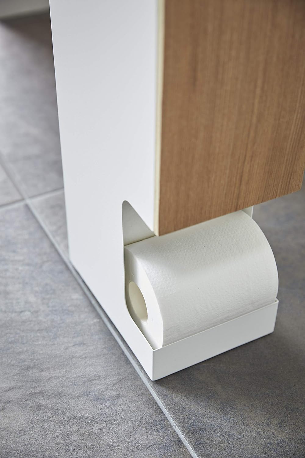 Yamazaki Home Rin Toilet Paper Dispenser – Bathroom Storage Holder Stand, Beige: Kitchen & Dining