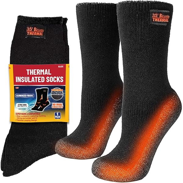 4 Pares De Calcetines Térmicos Para Hombre Con Suela
