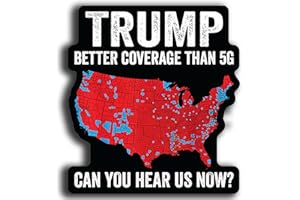 KCD Trump Better Coverage Than 5G Sticker (3 Pack) – 5-Inch Decal with Election Map Design – Patriotic Political Humor for Laptops, Cars, and More