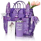 LZPTYYSN Gardening Gifts for Women, Garden Tool Set, Heavy Duty Gardening Hand Tools with Garden Tool Bag, Purple