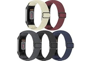 TumpCez Elastic Nylon Band Compatible with Fitbit Charge 6/Fitbit Charge 5 Bands，Adjustable Breathable Comfortable Solo Loop Sport Replacement Wristband for Fitbit Charge 5 for Women Men