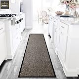Homatz Hallway Runner Rug Heavy Duty Non-Slip Brown 80x300 cm Dirt Trapper view 2