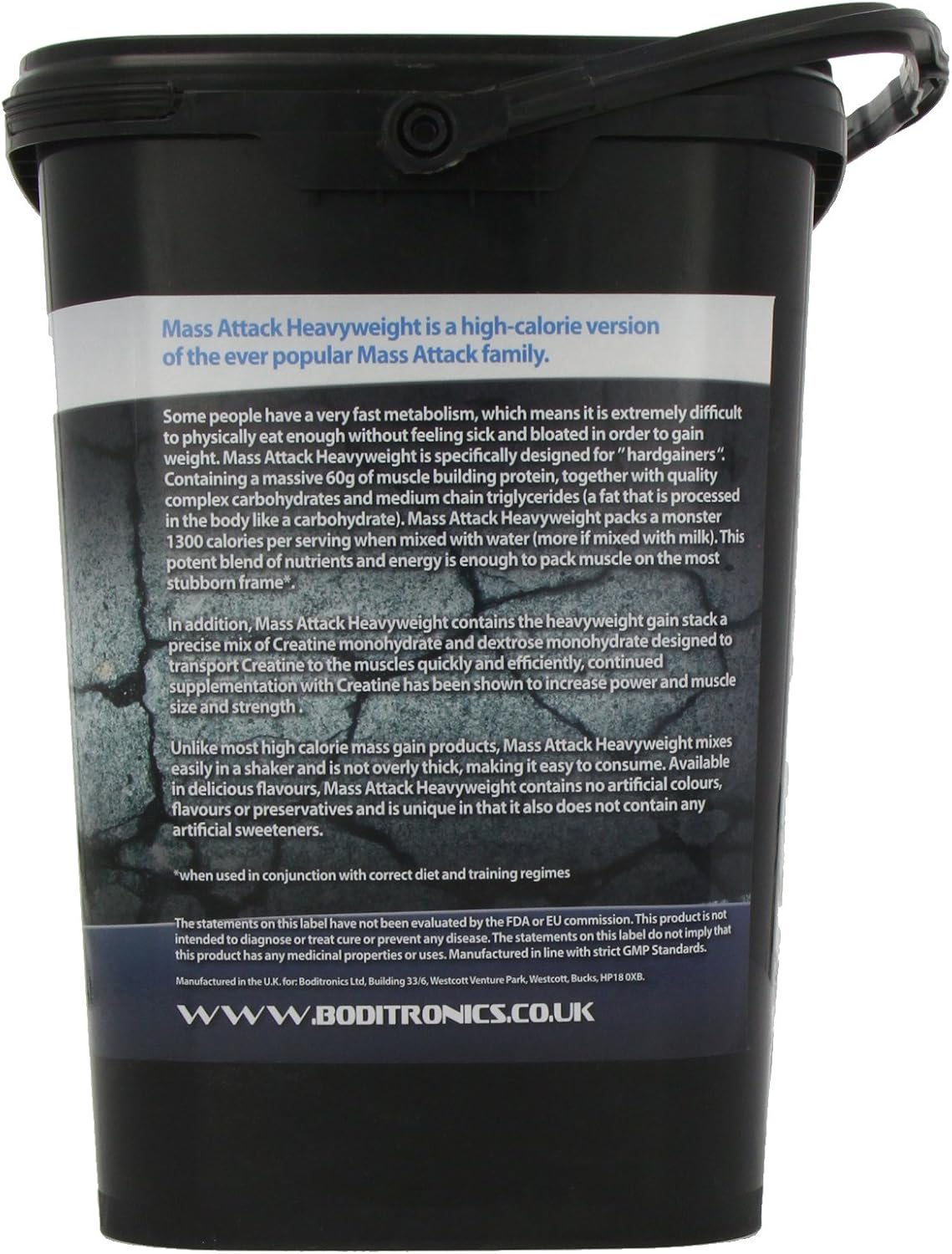 Boditronics Mass Attack Heavyweight Mass Gainer Powder for High Protein and High-Calorie Weight Gainer Protein Powder with 5g Creatine - Image 3