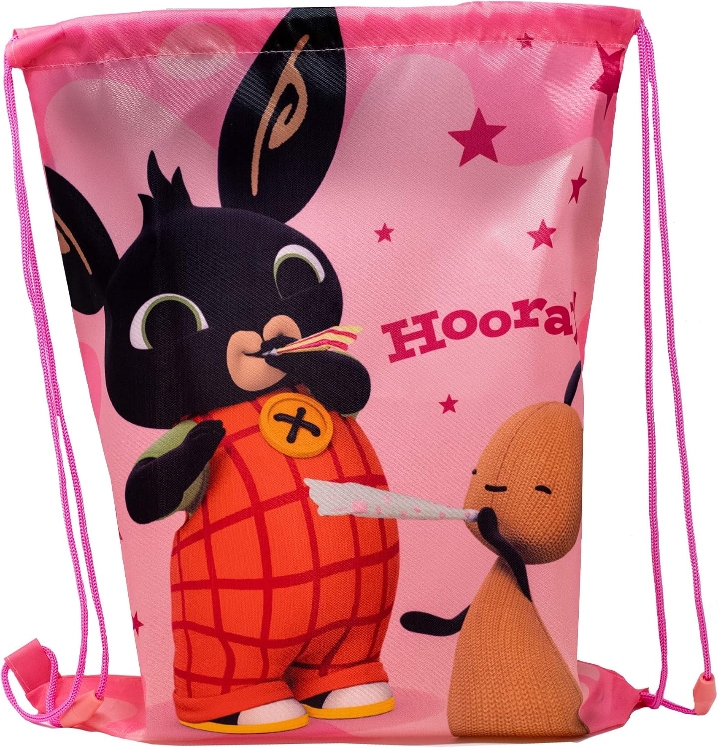 Zaini Zaino a Sacca Coniglietto Bing Zainetto Bambino Bambina Asilo Materna  Scuola Nido Sport Palestra Piscina Viaggio Coniglio Bing e Flop colore Rosa  urban-earth.co.uk