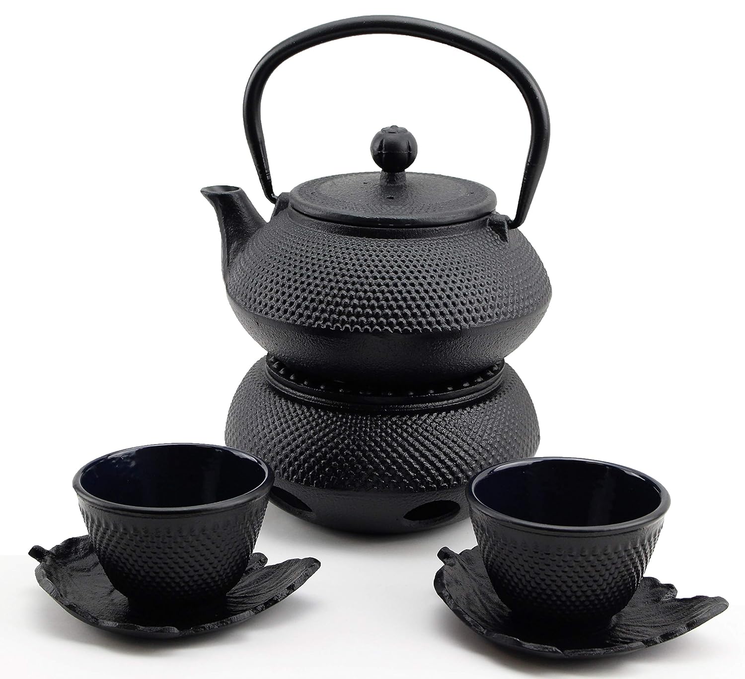 Hobnail Iron Teapot Set Japanese Antique 24 Fl Oz Small Dot Cast Iron