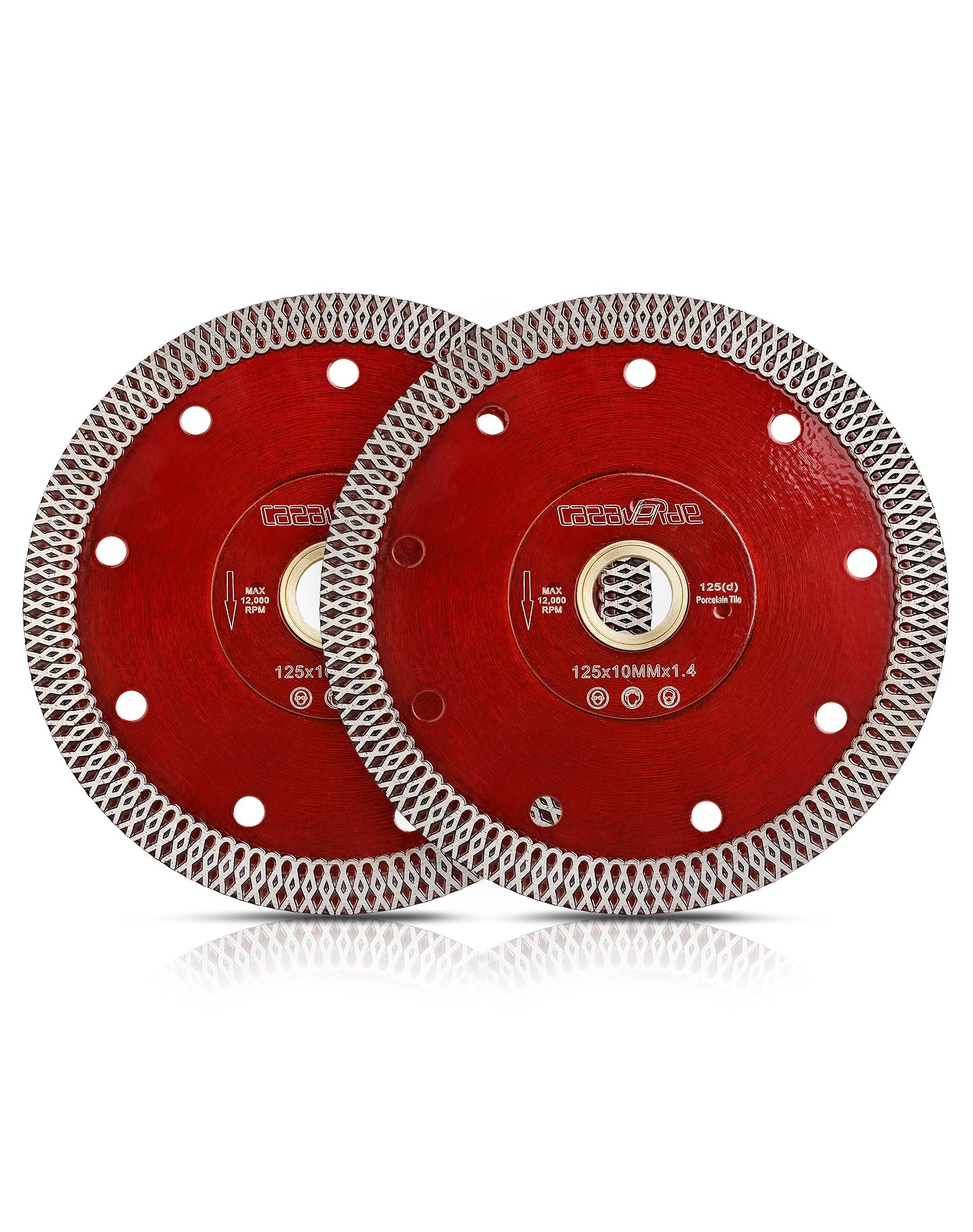 Casaverde 2Pcs/Lot 125mm Diamond Cutting Disc Super Thin Porcelain Tile Blade for Granite Marble Ceramic tiles — image 1