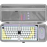 GEEKRIA 75% Keyboard Case, Hard Shell Travel Bag for Compact 84 Key Computer Mechanical Gaming Keyboard, Compatible with Logitech POP Keys/POP ICON Combo/MX Mechanical Mini (Dark Gray)