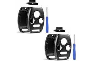 Cutting NOT Required - 2 Key Fob Keyless Entry Remote Shell Case & Pad fits Honda 2003-2012 Accord / 2006-2013 Civic EX / 200