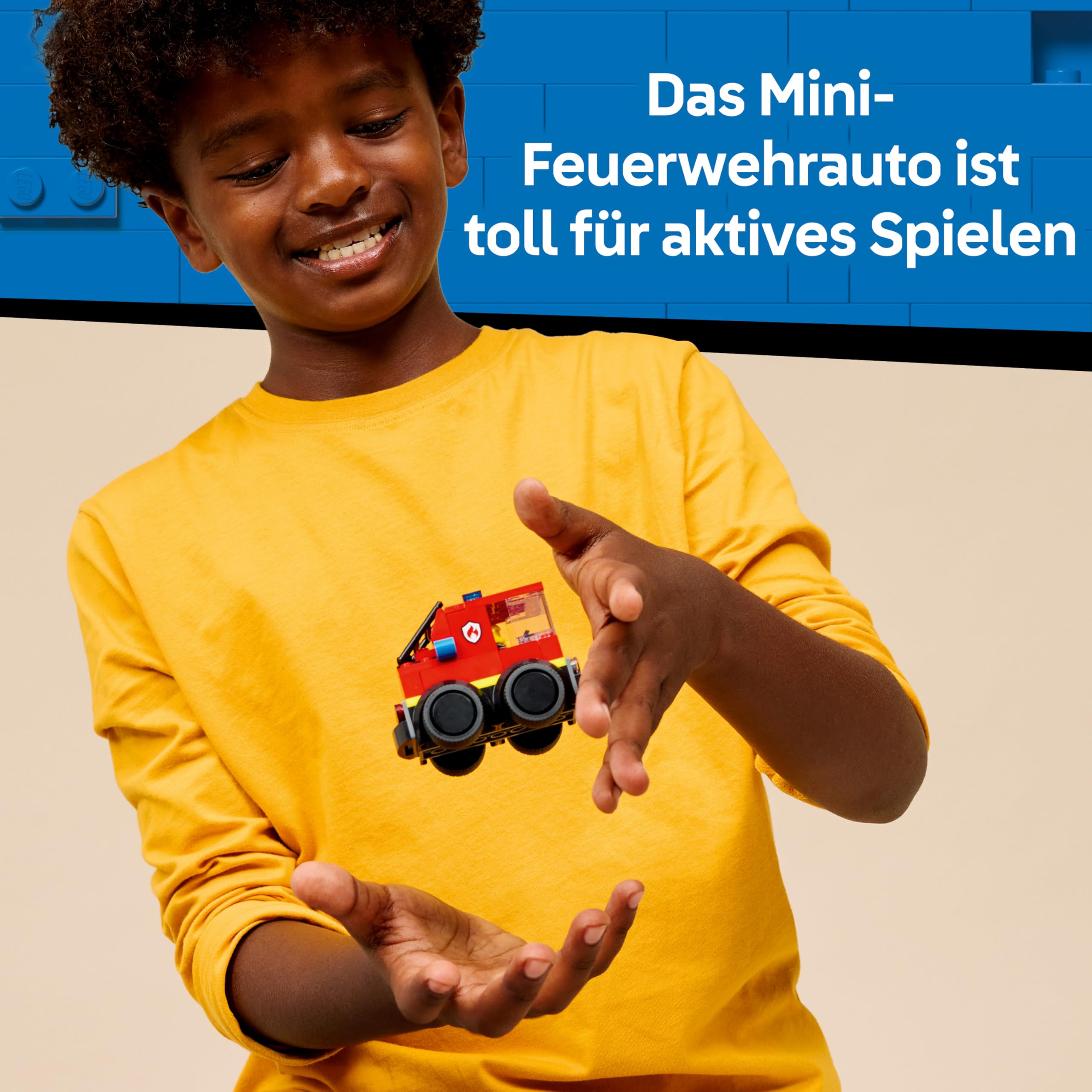 LEGO City Coole Flitzer – Löschauto - Spielzeug Feuerwehrwagen - Bauset für Fahrzeuge mit Junior Feuerwehrmann Minifigur - Mitgebsel für Partys - Kleines Geschenk für Jungen ab 5 Jahren - 60482 6