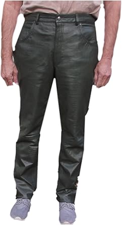 green leather pants mens