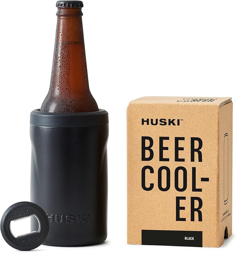Huski Beer Cooler 2.0 Black – Triple Insulated, Fits Cans & Bottles