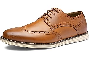 Vostey Men's Dress Shoes Casual Dress Shoes for Men Oxford Shoes Business Wingtip Shoes