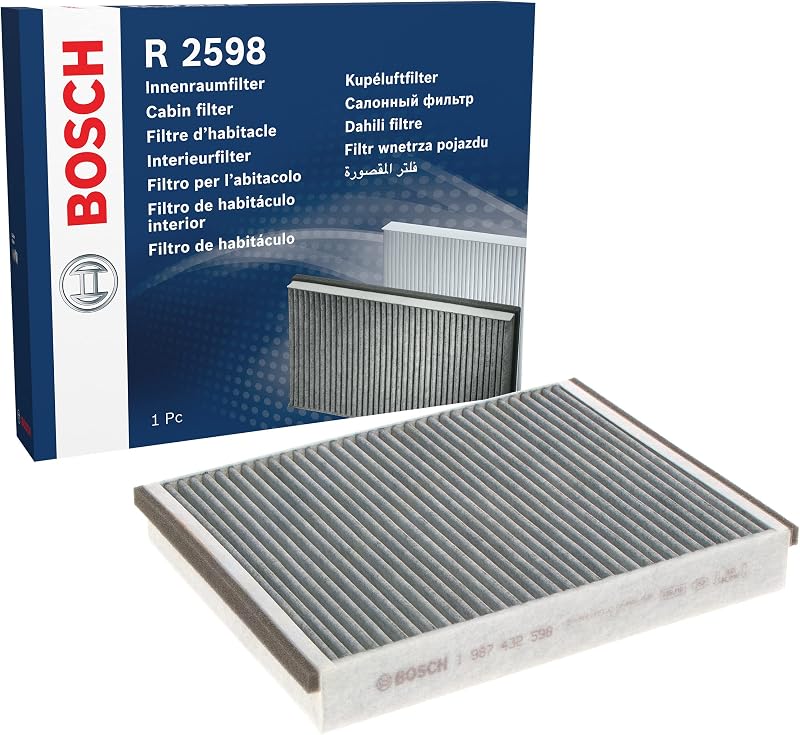 Bosch R2598 Activated Carbon Cabin Filter for Cleaner Air Pollen Dust Odor