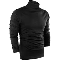 Men's Turtleneck Thermal Shirt - Slim Fit Lightweight Pullover Top For Casual Layering - View #6