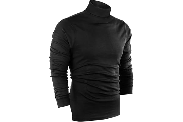 Utopia Wear Men's Turtleneck Slim Fit Lightweight Pullover Top