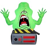 Gemmy Airblown Slimer Ghost on Ghost Trap Ghostbusters, 3.5 ft Tall, Green
