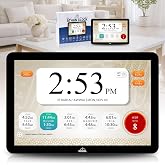 Masjidal 10" Smart WiFi Digital Azan Clock &amp; Islamic Prayer Frame &ndash; Automatic Worldwide Prayer &amp; Iqamah Times, Full Quran Player, Athan Alarm, Ramadan Clock, Touchscreen Muslim Home Display, Black