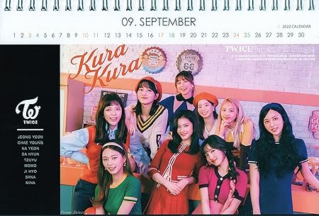 Amazon Twice トゥワイス グッズ 卓上 カレンダー 写真集 カレンダー 22 23年 2年分 ステッカーシール 12点セット アイドル 芸能人グッズ 通販