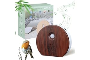 FLLVILLEY Singing Bird Box Original, Portable Bird Chirping Box with Motion Sensor & Timer & 9 Relaxing White Noise, Natural Sound Box Forest Source for Bathroom, Home, Baby, Adult, Travel Relaxing (0-90dB)