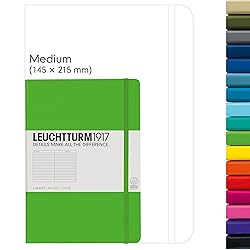 LEUCHTTURM1917 A5 Medium Hardcover Notebook, 6 X 8