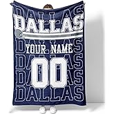 ANTKING Dallas Throw Blanket for Men Women Boy Custom Name and Number Gifts