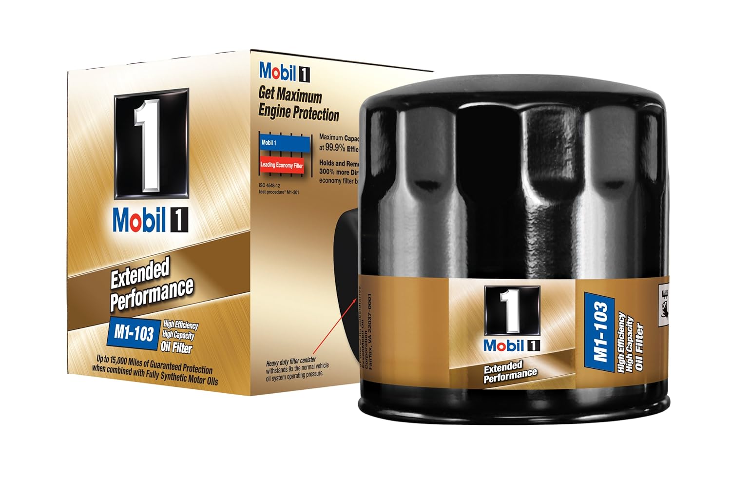 Mobil 1 M1103 Extended Performance Oil Filter 1 Qty Pack New Free