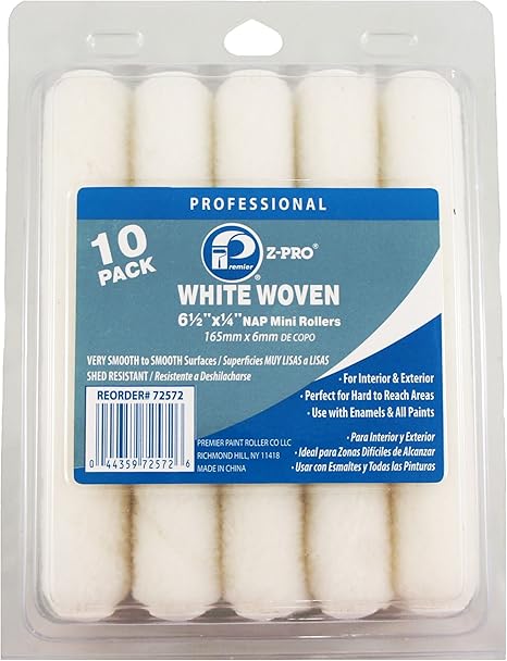 Amazon Com Premier 6 1 2 X 1 4 Nap White Woven Mini Roller