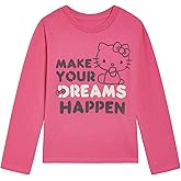Hello Kitty Girls Drop Shoulder Long Sleeve T-Shirt Little Kid to Big Kid Sizes (4-14-16)