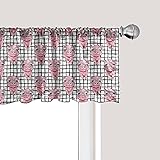 Ambesonne Piglet Window Valance, Nerdy Pig Animal