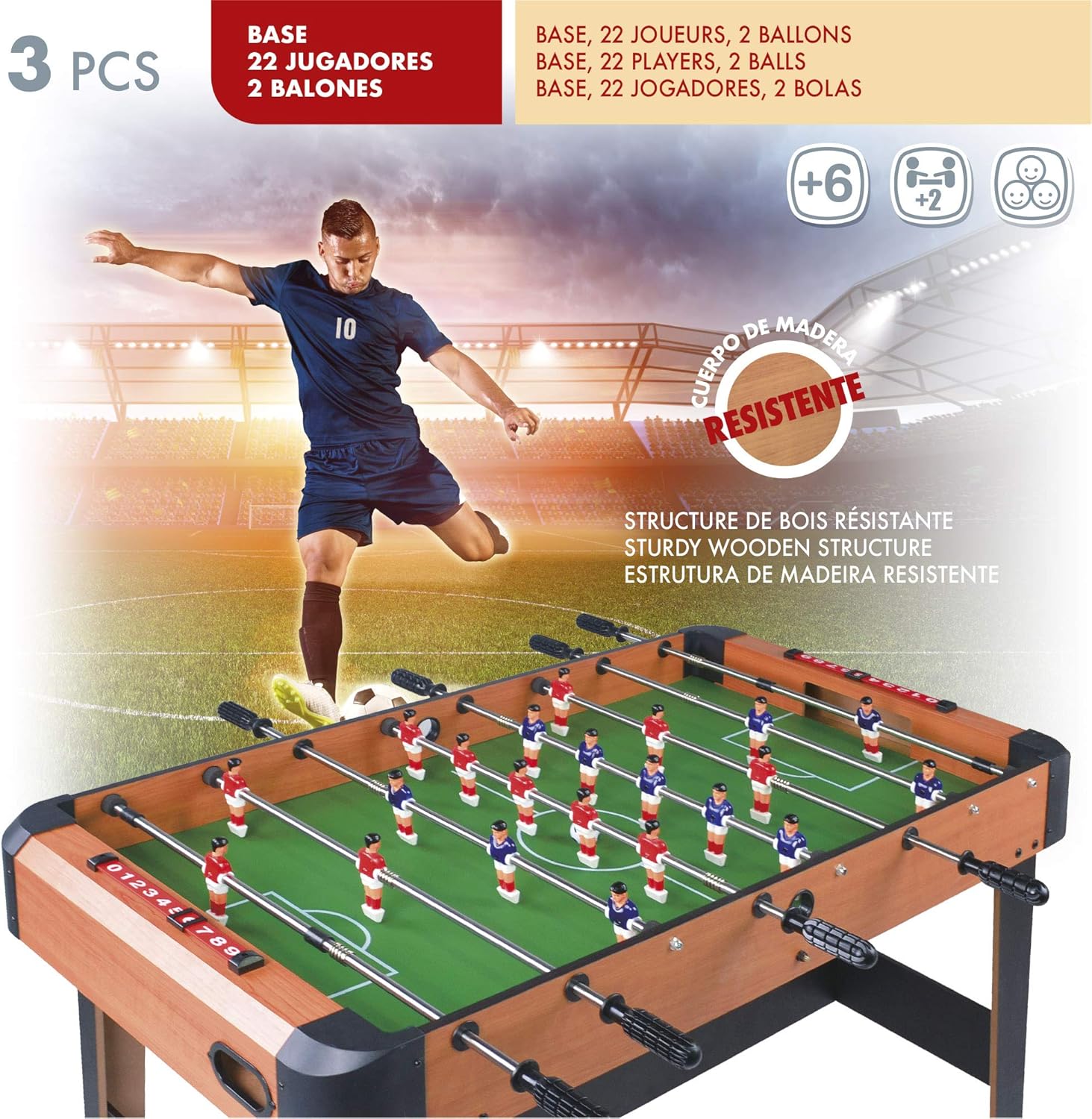 ColorBaby - Futbolín de madera CBGames (85334): Amazon.es: Juguetes y juegos