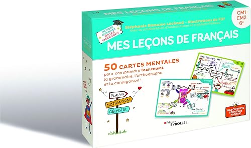 Download Mes leçons de français: 50 cartes mentales pour comprendre facilement la grammaire, l'orthographe et la conjugaison ! CM1-CM2-6e PDF