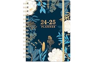 INDEME Planner 2024-2025 - July 2024 - June 2025, Weekly & Monthly Planner, 6.4" x 8.5", 2024-2025 Planner Daily Weekly and Monthly, Monthly Tabs, Back Pocket, Holidays, Thick Paper, Twin-Wire Binding