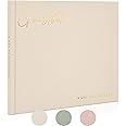 ZICOTO Beautiful Wedding Guest Book for Your Wedding Reception - Simply Elegant Guestbook to Sign in and Add Polaroid Photos - The Perfect Baby Shower Guest Book for The Special Day