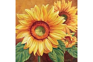 DIAMOND ART CLUB WE are Sun Floral Sunflower Diamond Painting Kit, 13" x 13" (32.8 x 32.8 cm)