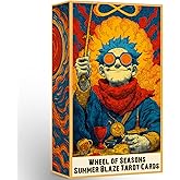 sishui Tarot Deck Unique, 80 Flame Tarot Cards with Guidebook, Summer Blaze Tarot for Beginners and Experienced Readers, 400 GSM Gold-Gilded Premium Deck, Divination and Spiritual Growth Tool