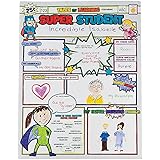 Fun Express Super Student Poster - 30 Fill in Your Own Answers Activities - Classroom Home Educational Supplies for Kids