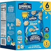 Lundberg Organic Rice Cake Minis Sea Salt - Organic Whole Grain Brown Rice, Gluten Free, 6 x 1oz